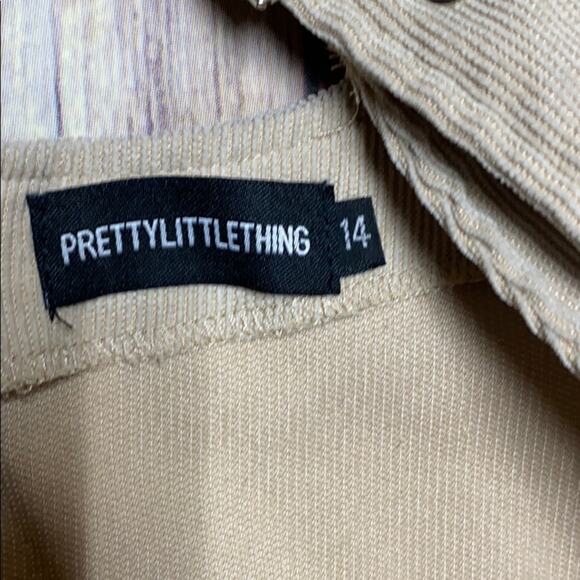 Pretty Little Thing Courduroy Buckle Strap Dress 14 L - Picture 3 of 3